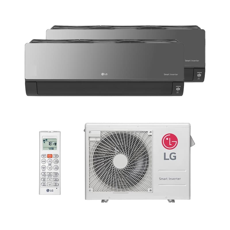 Ar Condicionado Multi Split Inverter LG Hw Artcool 24.000 BTUs (1 Evap 12.000 e 1 Evap 18.000) Quente/Frio 220V Monofásico