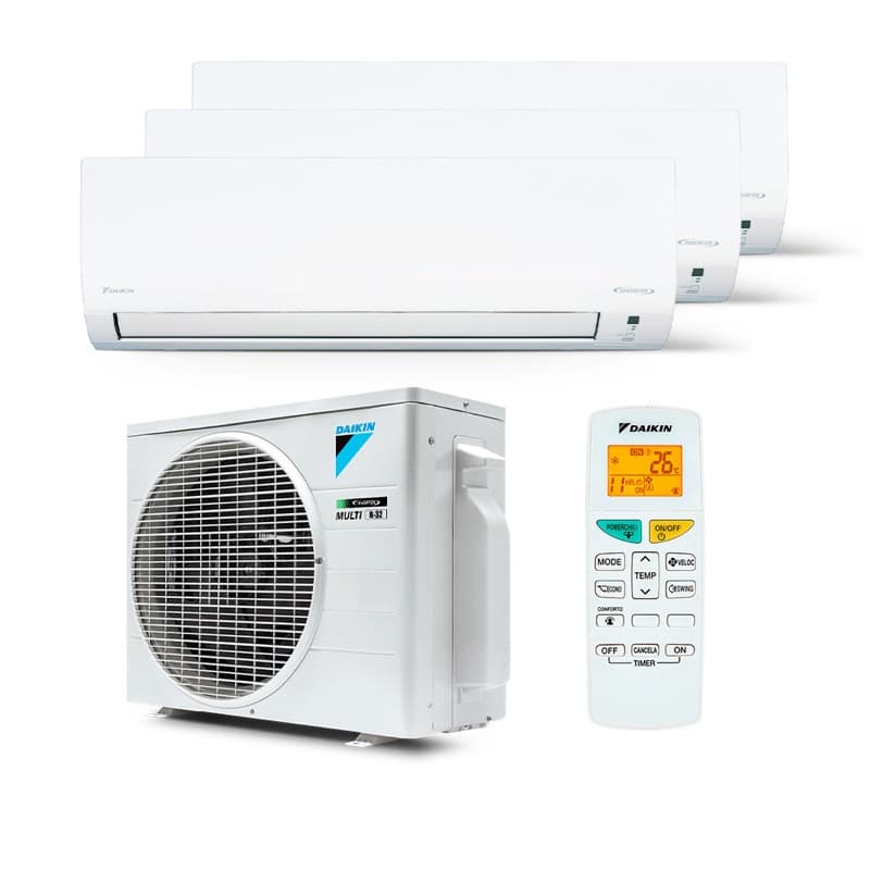 Ar Condicionado Multi Split Inverter R-32 Daikin 18.000 BTUs (3 Evap 9.000) Frio 220V