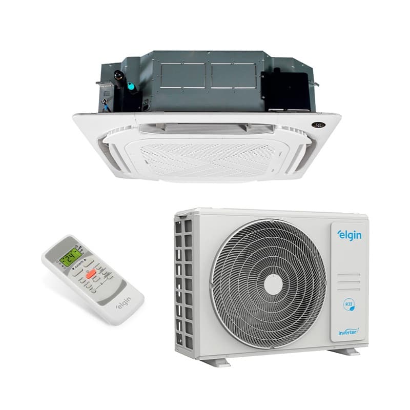 Ar Condicionado Split Cassete 4 Vias - Inverter R-32 - Eco - Elgin - 24.000 BTUs - Quente/Frio - 220V Monofásico