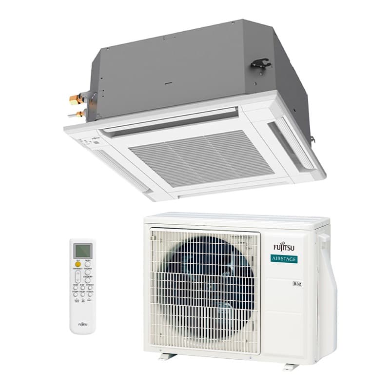 Ar Condicionado Split Cassete 4 Vias - Inverter R-32 - Fujitsu Airstage - 18.000 BTUs - Quente/Frio - 220V Monofásico