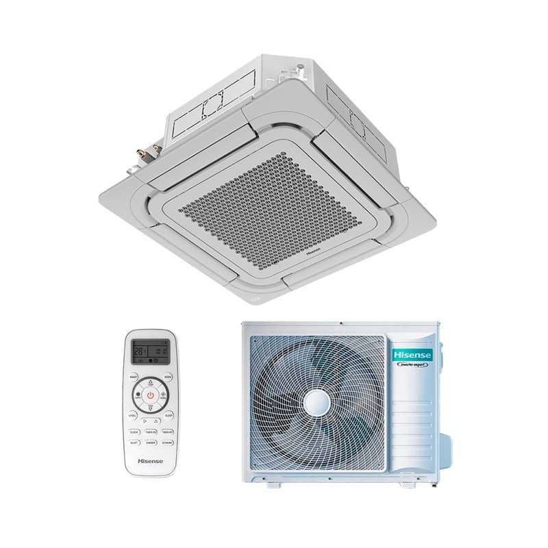 Ar Condicionado Split Cassete 4 Vias - Inverter R-32 - Hisense - 36.000 BTUs - Frio - 220V Monofásico