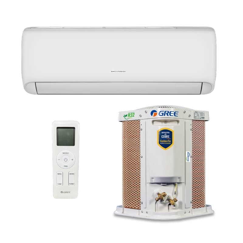 Ar Condicionado Split Hi Wall - Inverter R-32 - G-classic - Gree - 12.000 BTUs - Frio - 220V Monofásico, unidade evaporadora e condensadora