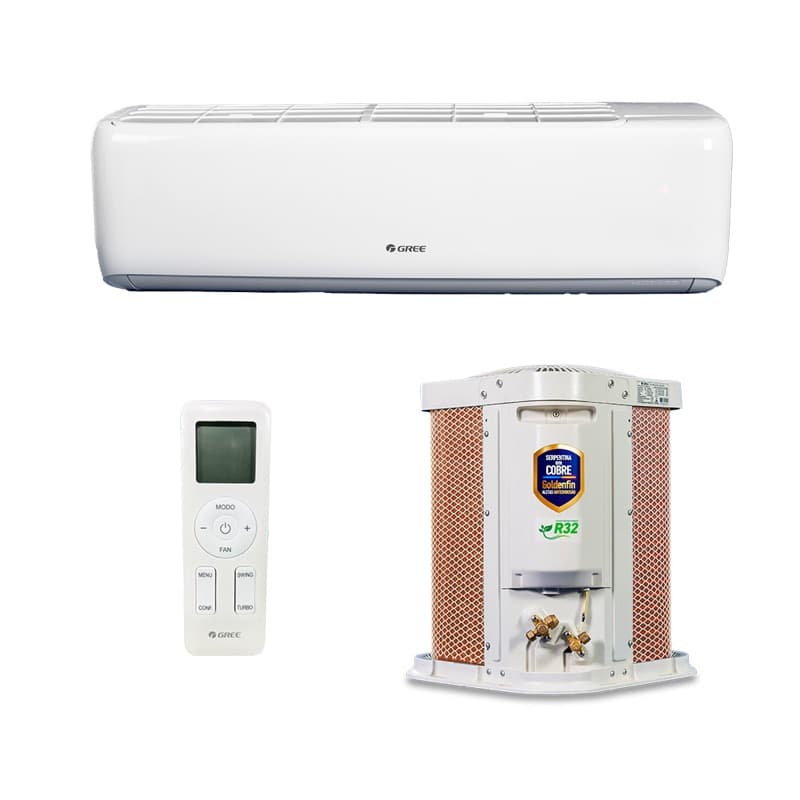 Ar Condicionado Split Hi Wall - Inverter R-32 - Gree - G-Classic - 12.000 BTUs - Frio - 220V Monofásico, unidade evaporadora e condensadora