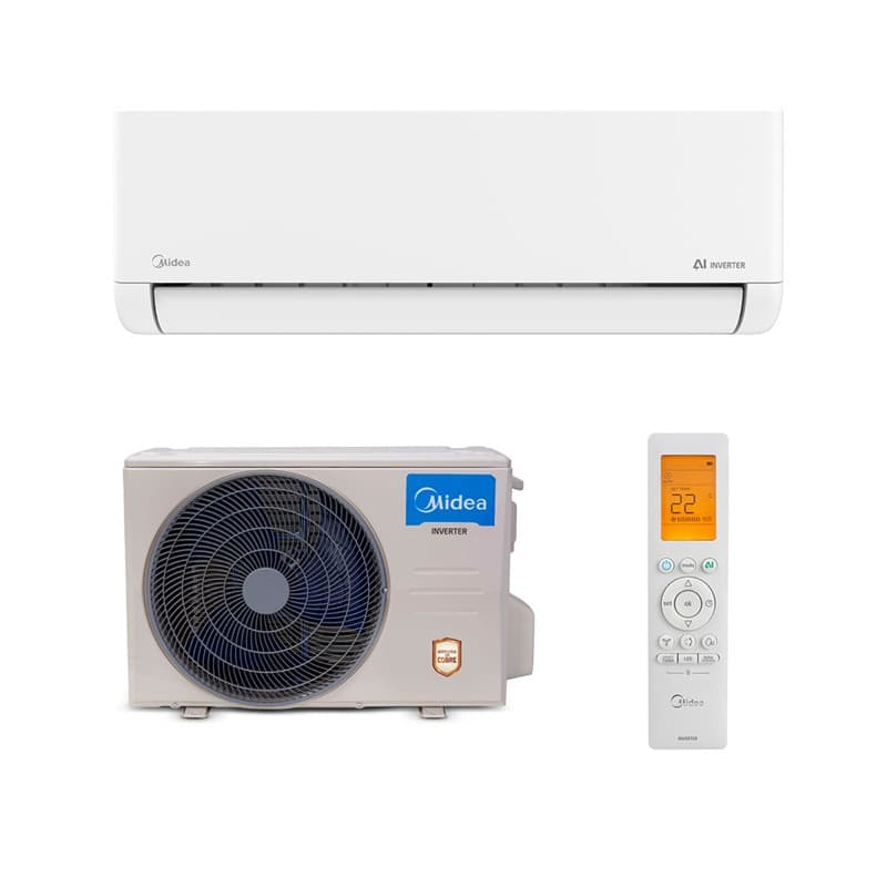 Ar Condicionado Split Hi Wall - Inverter R-32 - IA - Midea - 9.000 BTUs - Frio - 127V Monofásico, unidade evaporadora e condensadora