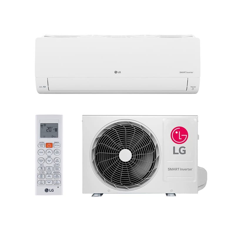 Ar Condicionado Split Hi Wall - Inverter R-32 - LG - AI Smart Inverter Voice - 12.000 BTUs - Frio - 220V Monofásico, unidade evaporadora e condensadora