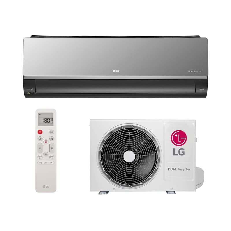 Ar Condicionado Split Hi Wall - Inverter R-32 - LG - Dual Artcool +AI - 12.000 BTUs - Frio - 220V Monofásico, unidade evaporadora e condensadora