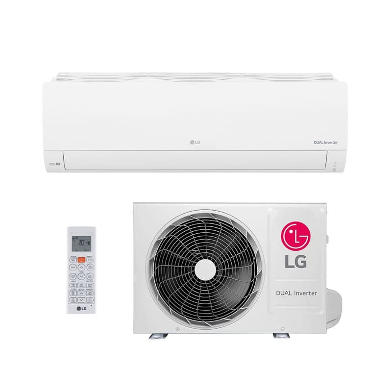 Ar Condicionado Split Hi Wall - Inverter R-32 - LG - Dual Inverter Compact + AI (Sem Wi-Fi) - 11.000 BTUs - Frio - 220V, unidade evaporadora e condensadora