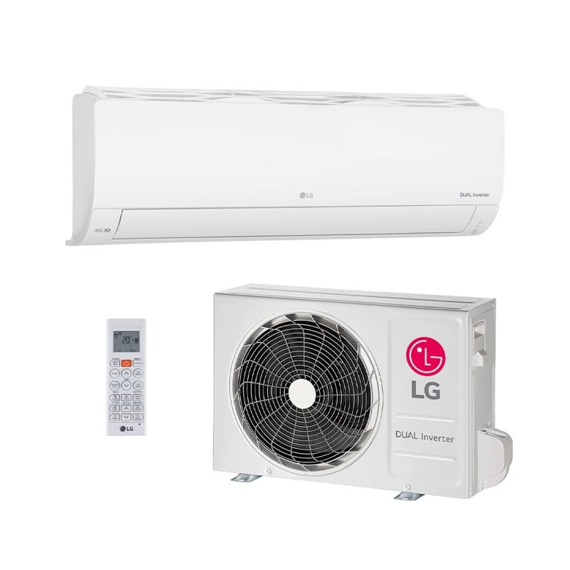 Ar Condicionado Split Hi Wall - Inverter R-32 - LG - Dual Inverter Compact +AI (Sem Wi-Fi) - 18.000 BTUs - Frio - 220V, unidade evaporadora e condensadora