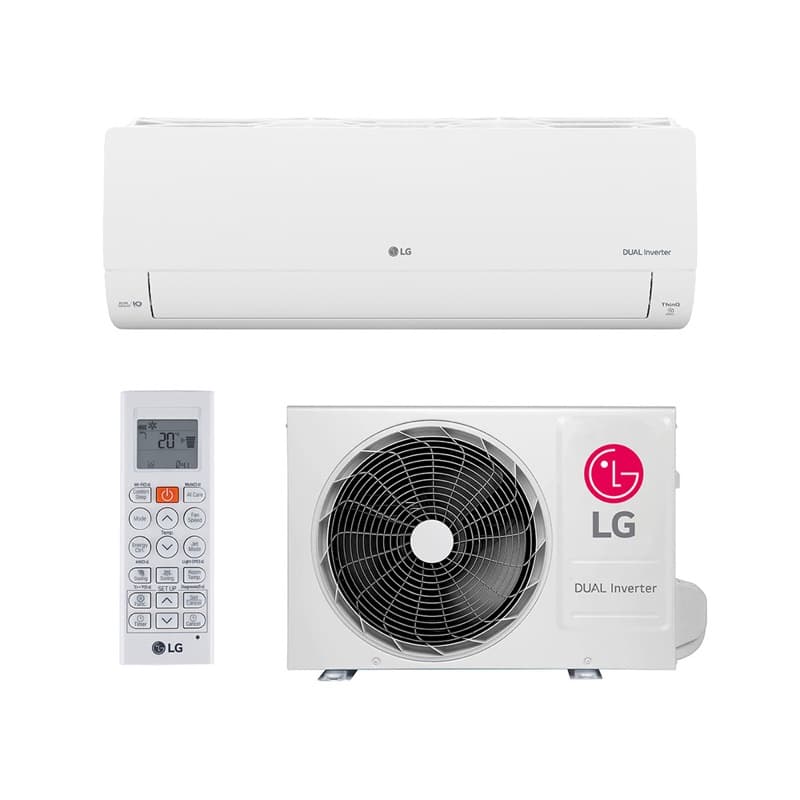 Ar Condicionado Split Hi Wall - Inverter R-32 - LG - Dual Inverter Voice +AI - 9.000 BTUs - Frio - 220V Monofásico, unidade evaporadora e condensadora