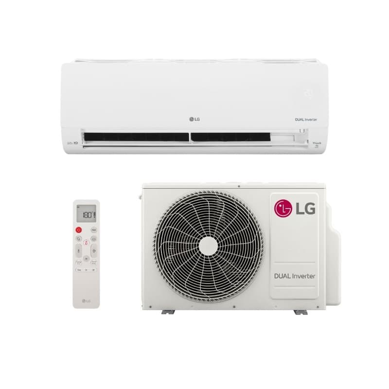 Ar Condicionado Split Hi Wall - Inverter R-32 - LG - Dual Voice + AI - 9.000 BTUs - Frio 127V Monofásico, unidade evaporadora e condensadora