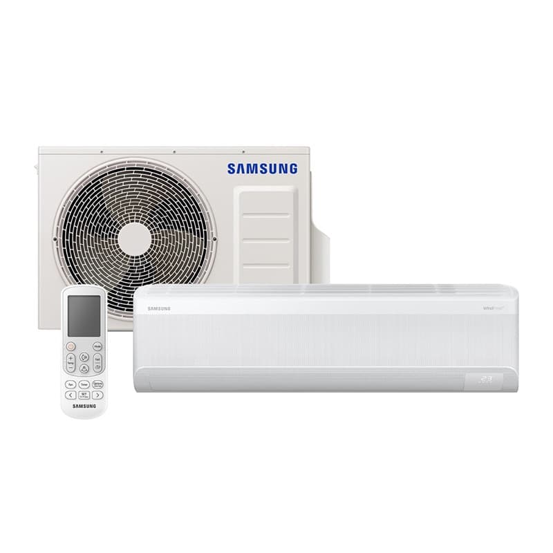 Ar Condicionado Split Hi Wall - Inverter R-32 - Samsung - Windfree AI - 18.000 BTUs - Frio - 220V Monofásico, unidade evaporadora e condensadora