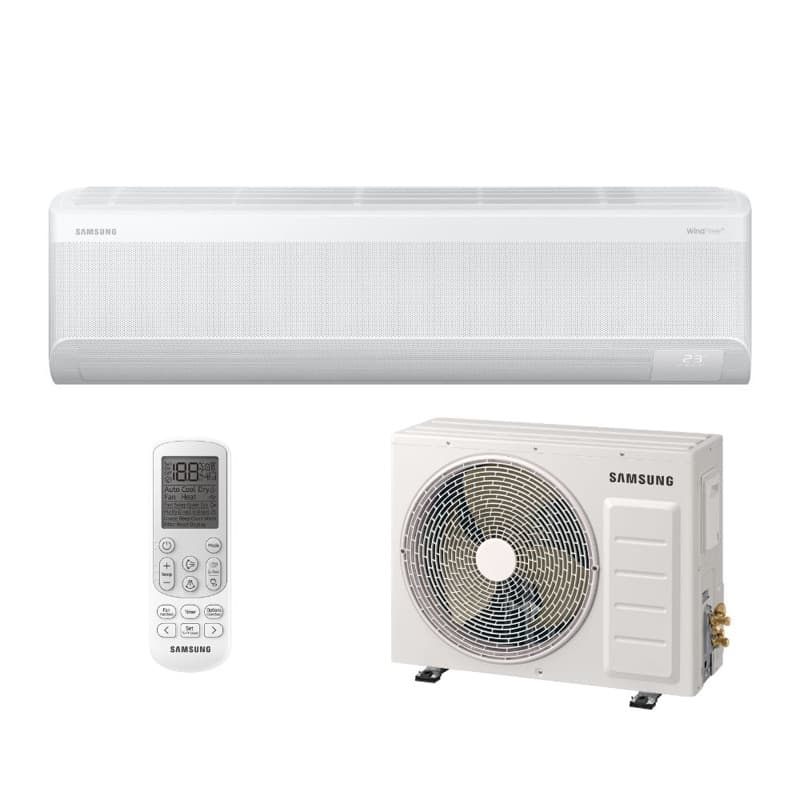Ar Condicionado Split Hi Wall - Inverter R-32 - Windfree AI Pro - Samsung - 18.000 BTUs - Frio - 220V Monofásico, unidade evaporadora e condensadora