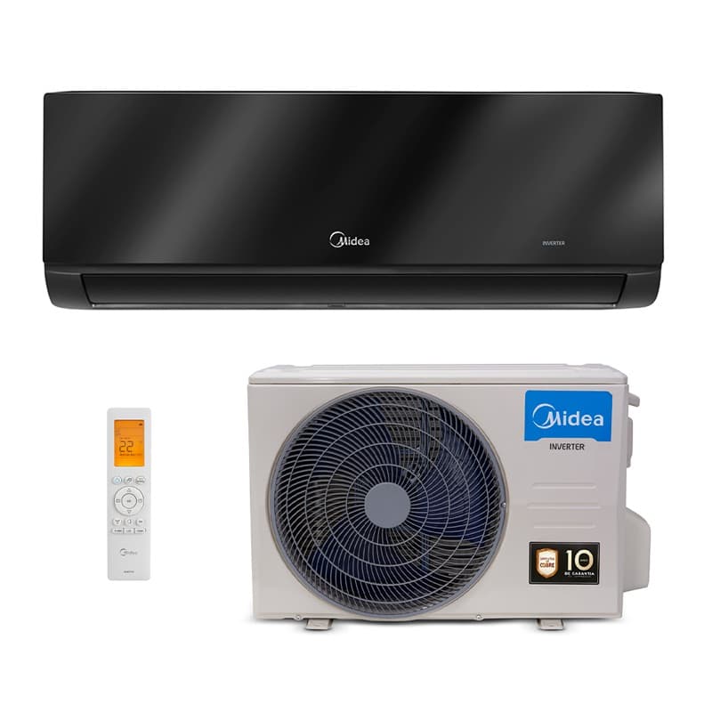 Ar Condicionado Split Hi Wall - Inverter R-32 - Xtreme Save Connect Black Edition - Springer Midea - 18.000 BTUs - Quente/Frio - 220V Monofásico, unidade evaporadora e condensadora