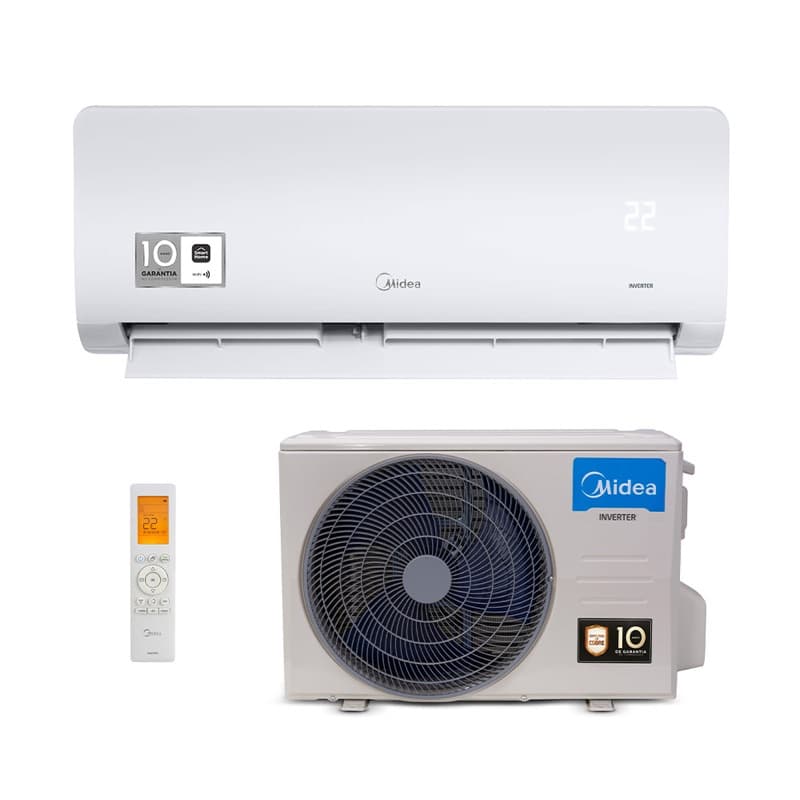 Ar Condicionado Split Hi Wall - Inverter R-32 - Xtreme Save Connect - Springer Midea - 12.000 BTUs - Quente/Frio - 220V Monofásico, unidade evaporadora e condensadora