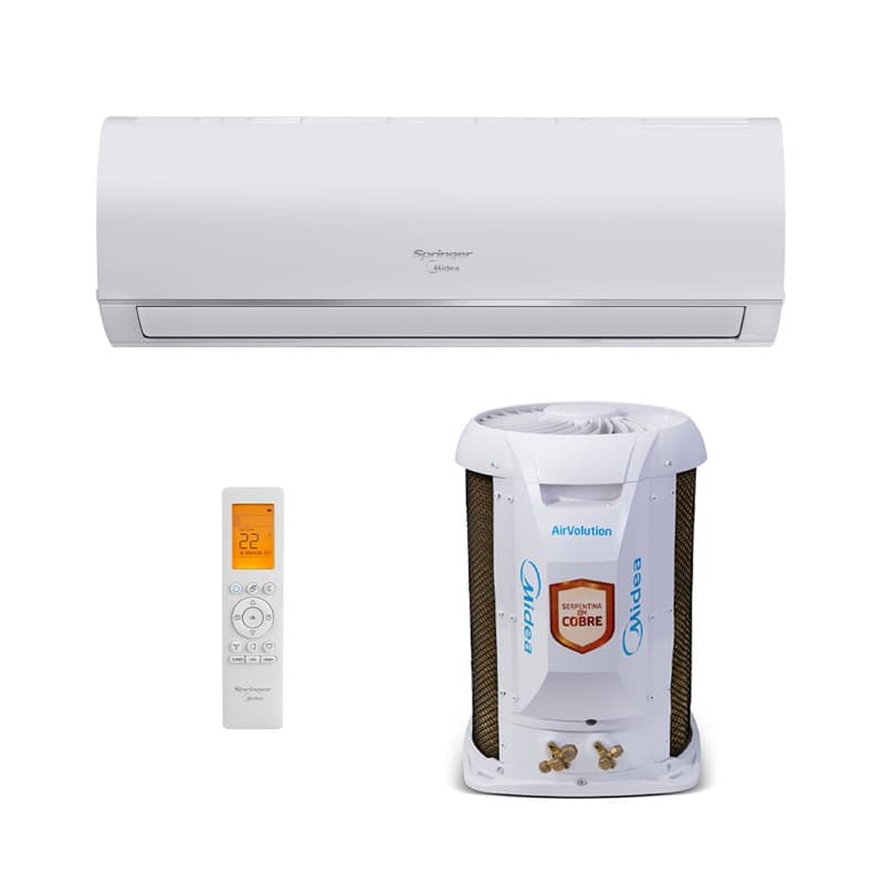 Ar Condicionado Split Hi Wall - On/Off R-32 - Airvolution - Springer Midea - 22.000 BTUs - Frio - 220V Monofásico